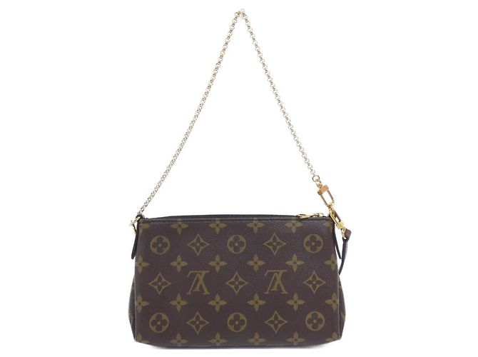 Borsa a Spalla Pallas Monogram di Louis Vuitton Marrone Nero - vista 2