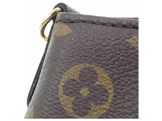 Borsa a Spalla Pallas Monogram di Louis Vuitton Marrone Nero - vista 5