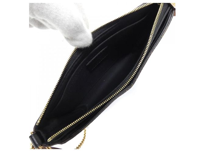 Borsa a Spalla Pallas Monogram di Louis Vuitton Marrone Nero - vista 8