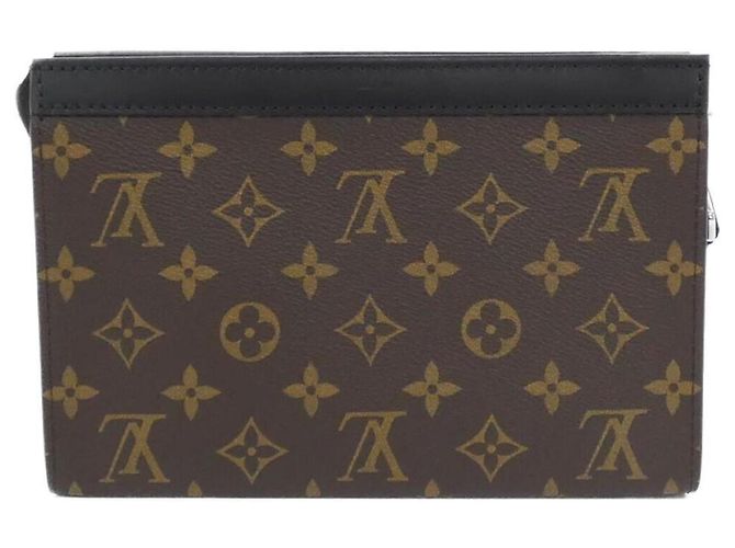 Portafoglio indossabile Louis Vuitton Monogram Macassar Gaston Marrone - vista 2