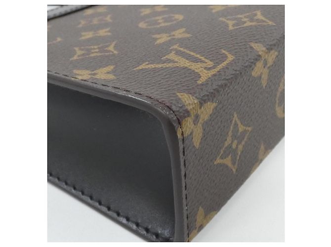 Portafoglio indossabile Louis Vuitton Monogram Macassar Gaston Marrone - vista 3