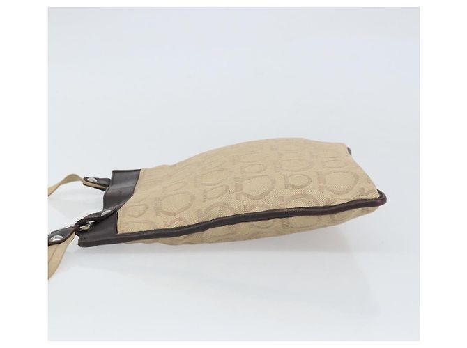 Borsa a Spalla Gancini in Tela Salvatore Ferragamo Beige - vista 4