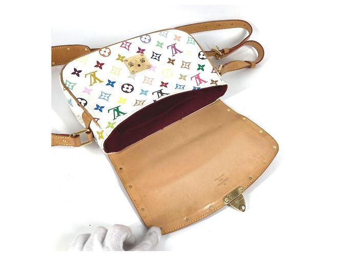 Louis Vuitton Monogram Multicolore Sologne Shoulder Bag White - view 11