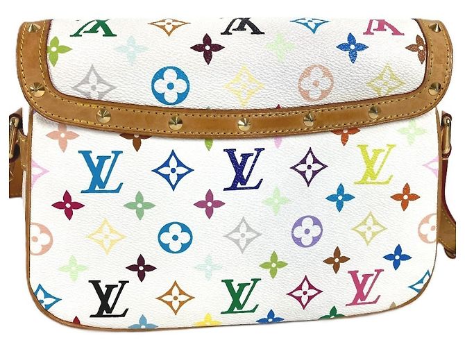 Louis Vuitton Monogram Multicolore Sologne Shoulder Bag White - view 2