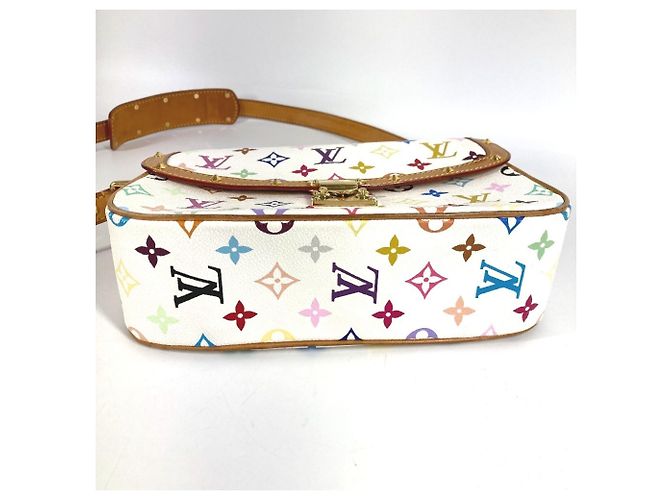 Louis Vuitton Monogram Multicolore Sologne Shoulder Bag White - view 4