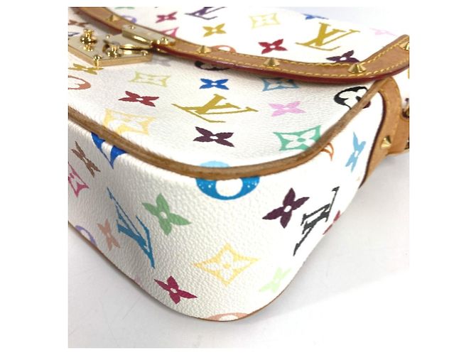 Louis Vuitton Monogram Multicolore Sologne Shoulder Bag White - view 6