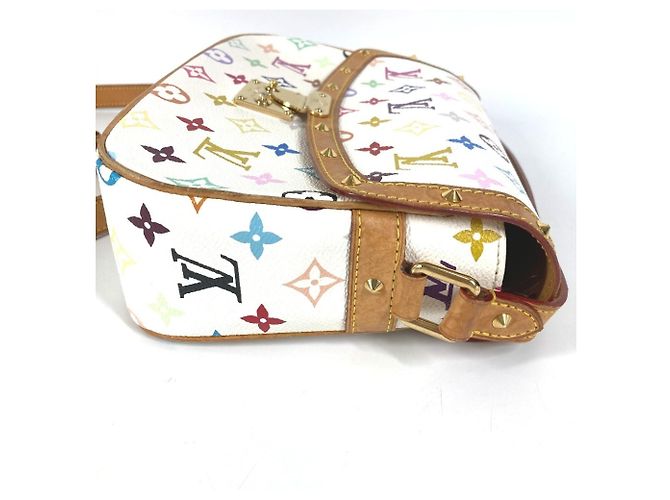 Louis Vuitton Monogram Multicolore Sologne Shoulder Bag White - view 7