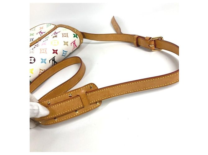 Louis Vuitton Monogram Multicolore Sologne Shoulder Bag White - view 9