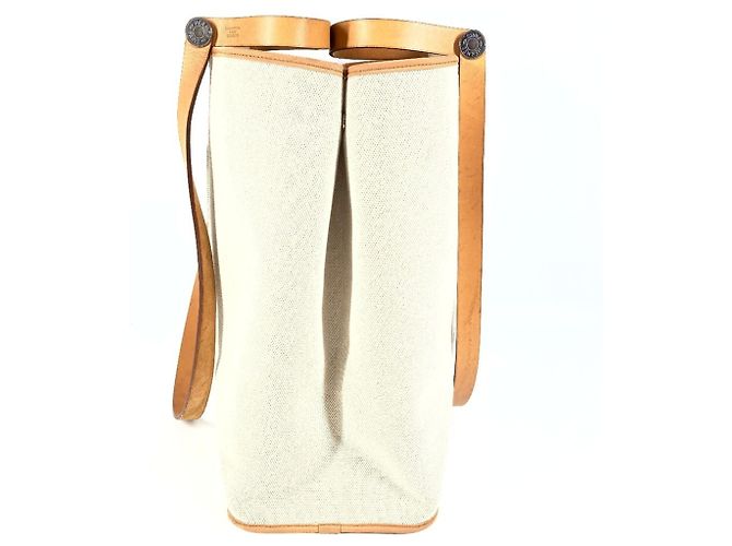 Cabag Borsa Tote Verticale Elan GM di Hermès Beige - vista 3