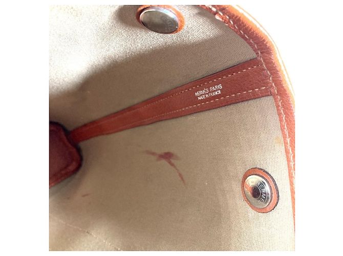 Hermès Borsa Tote HERMES Garden File PM Arancione - vista 14