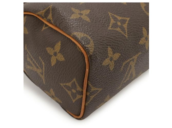 Pochette Mini Speedy Monogram Louis Vuitton Marrone - vista 4
