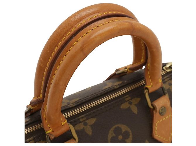 Pochette Mini Speedy Monogram Louis Vuitton Marrone - vista 6