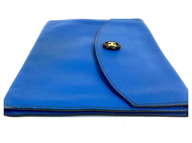 Borsa Clutch Pochette Rio di Hermès Blu - vista 3