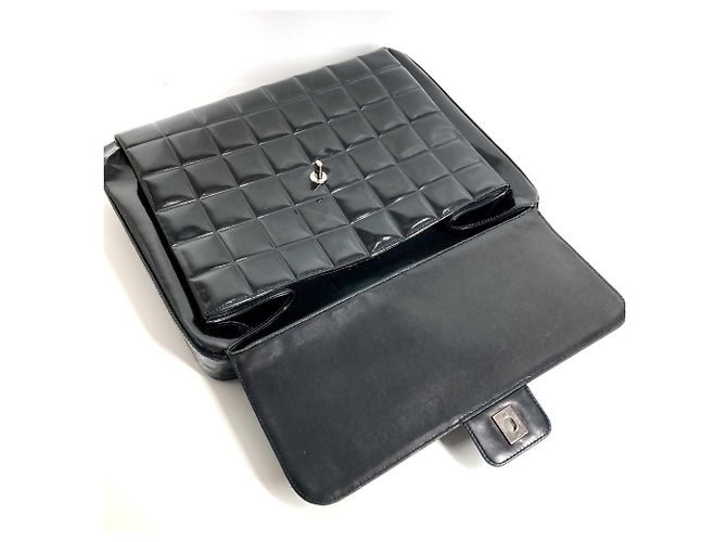 Timeless Borsa da spiaggia Chanel Flap CC Logo Coco Mark Nero - vista 10