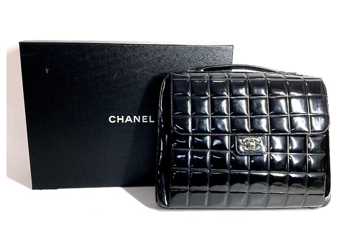 Timeless Borsa da spiaggia Chanel Flap CC Logo Coco Mark Nero - vista 15