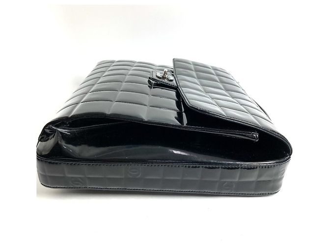 Timeless Borsa da spiaggia Chanel Flap CC Logo Coco Mark Nero - vista 2