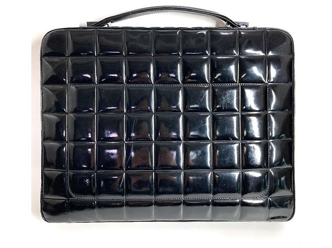 Timeless Borsa da spiaggia Chanel Flap CC Logo Coco Mark Nero - vista 9