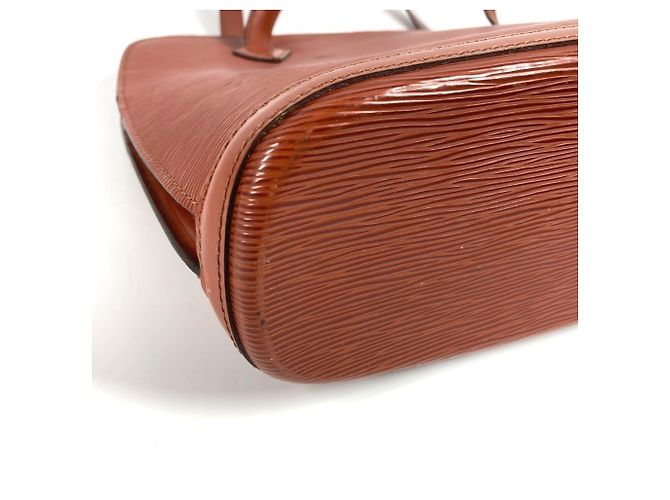 Borsa a spalla/tote in pelle Epi Louis Vuitton Marrone - vista 6