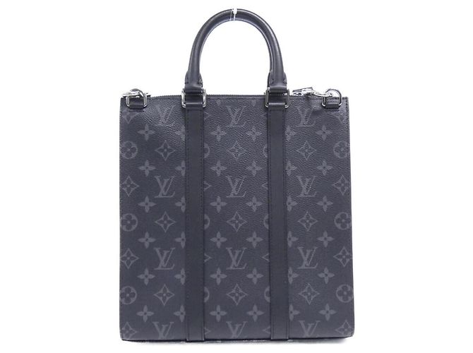 Borsa Cross Sac Plat Monogram Eclipse Louis Vuitton Nero - vista 2