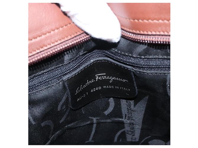 Borsa Vara in tela Salvatore Ferragamo Marrone - vista 6