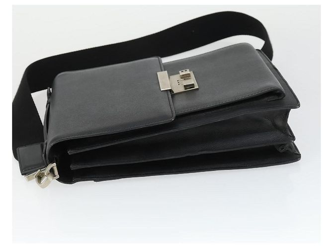 Bally Vintage Schultertasche aus Leder Schwarz - Ansicht 4