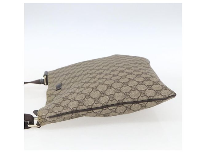 Sac Messenger Gucci à fermeture éclair en toile enduite GG Large Beige - vue 3