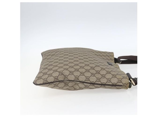 Sac Messenger Gucci à fermeture éclair en toile enduite GG Large Beige - vue 4
