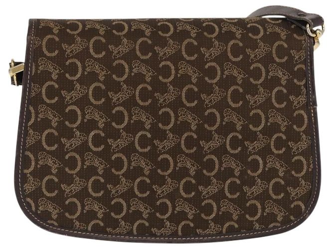 Céline Borsa a spalla Celine C Sulky in tela Marrone - vista 2