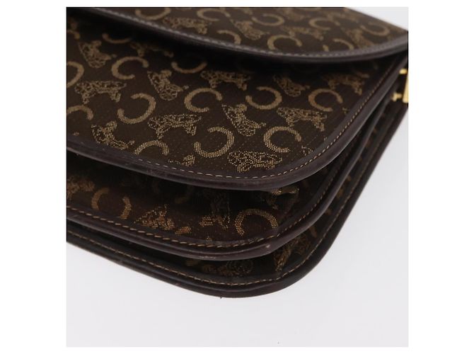 Céline Borsa a spalla Celine C Sulky in tela Marrone - vista 7