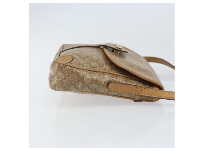 Céline Celine Vintage Macadam Schultertasche aus Canvas und Leder Beige - Ansicht 3