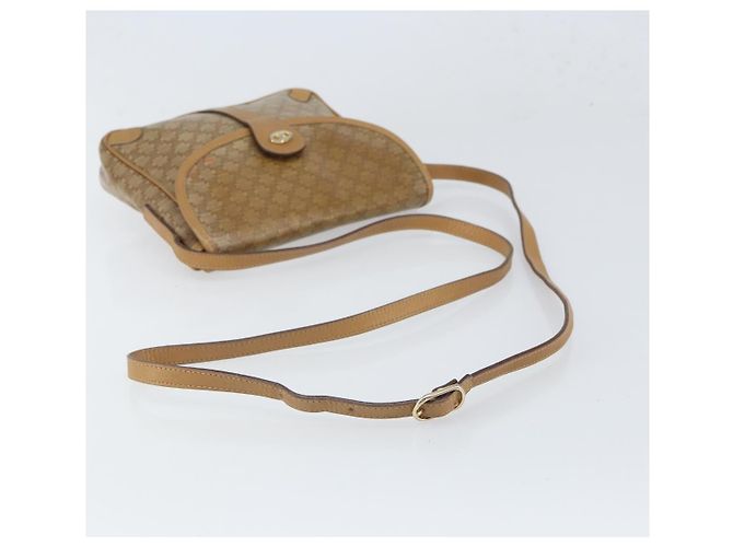 Céline Celine Vintage Macadam Schultertasche aus Canvas und Leder Beige - Ansicht 7