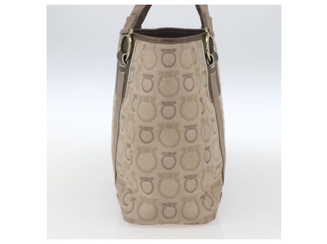 Gancini Tote aus Canvas Medium von Salvatore Ferragamo Beige - Ansicht 3