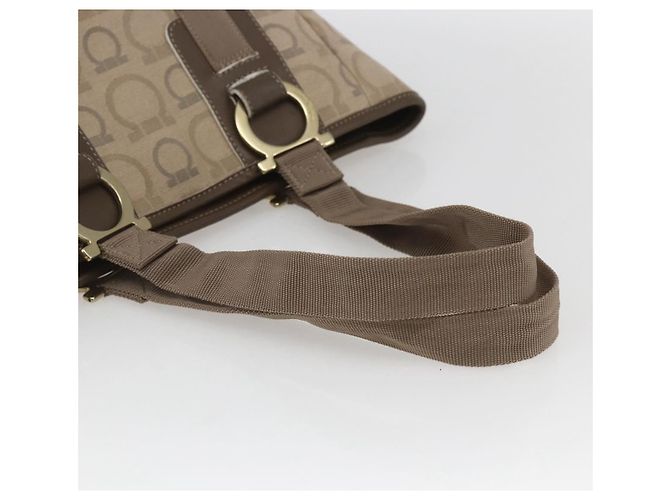 Gancini Tote aus Canvas Medium von Salvatore Ferragamo Beige - Ansicht 7