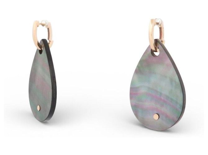 NUOVE ORECCHINI GINETTE NY MY BLISS BOBLINB2 IN ORO ROSA 18K E MADREPERLA D'oro - vista 3