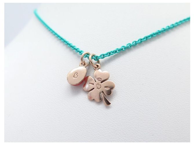 NEW DODO POMELLATO NECKLACE WITH LADYBUG AND CLOVER CHARMS 9CT GOLD Golden - view 4