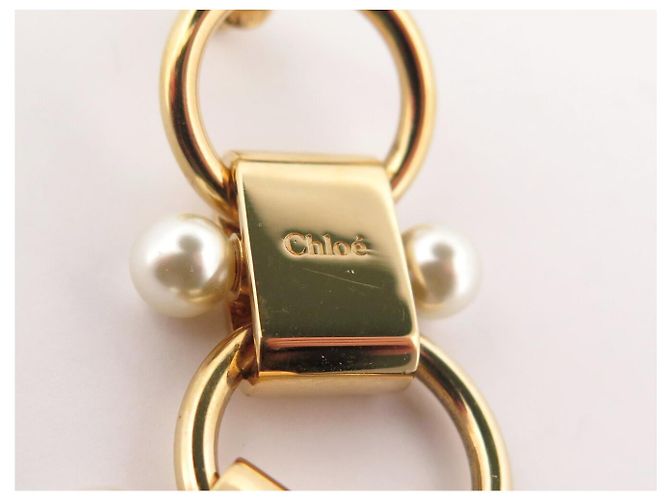 Chloé ARETES CHLOE COLGANTES AROS PERLAS EN METAL DORADO - vista 6
