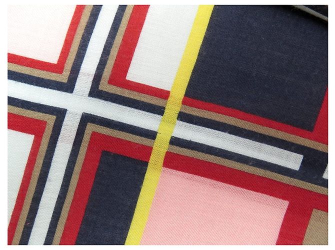Loro Piana Mehrfarbiger Karomuster Schal 70% Kaschmir 30% Seide - Ansicht 12