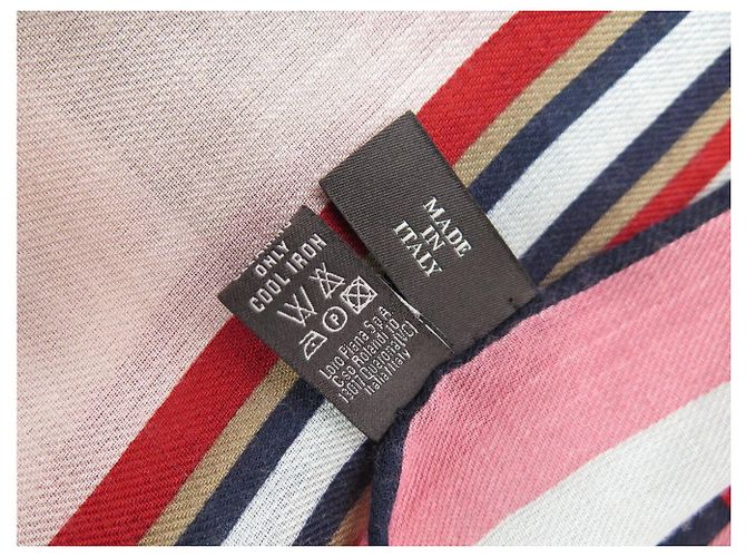 Loro Piana Mehrfarbiger Karomuster Schal 70% Kaschmir 30% Seide - Ansicht 9