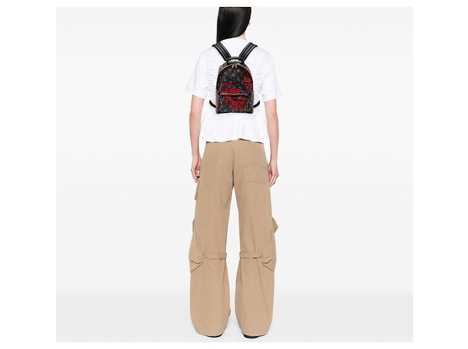 Zaino Palm Springs PM Monogram Jungle Dots di Louis Vuitton Marrone - vista 7