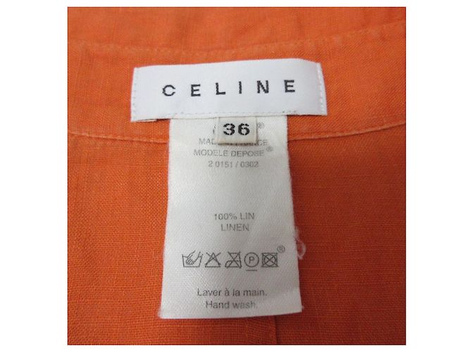 Céline Ärmelloses Pulloverhemd aus 100 % Leinen von Celine Orange - Ansicht 5