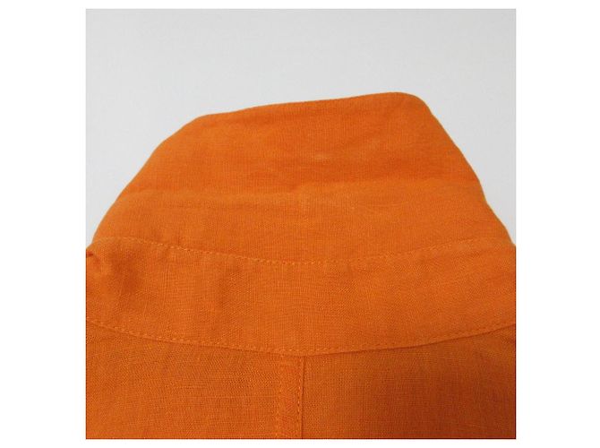 Céline Ärmelloses Pulloverhemd aus 100 % Leinen von Celine Orange - Ansicht 8