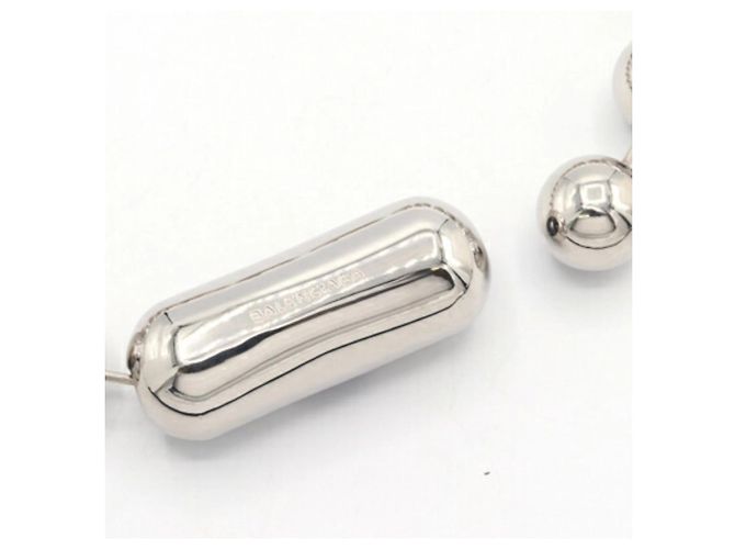 Collana con Pendente in Metallo Argento Balenciaga - vista 3