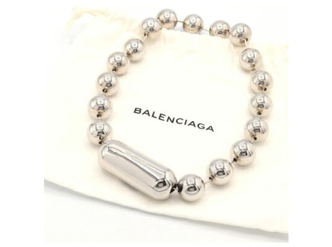 Collana con Pendente in Metallo Argento Balenciaga - vista 8