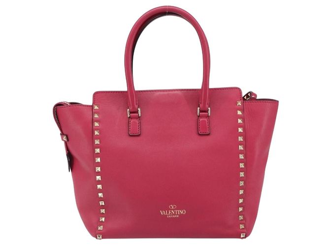 Borsa Valentino Garavani Rockstud in pelle rigida piccola Rosa - vista 2