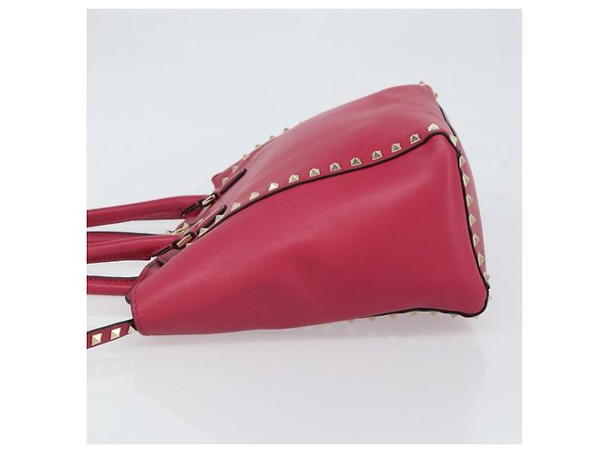 Borsa Valentino Garavani Rockstud in pelle rigida piccola Rosa - vista 4
