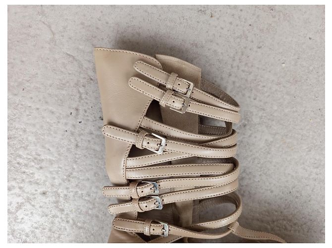 Laurence Dacade Sandalen aus Leder Beige Größe 40 - Ansicht 2