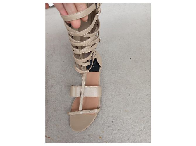 Laurence Dacade Sandalen aus Leder Beige Größe 40 - Ansicht 3