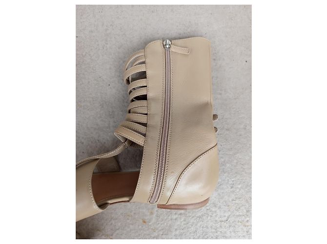 Laurence Dacade Sandalen aus Leder Beige Größe 40 - Ansicht 6