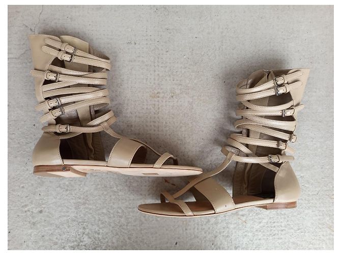 Laurence Dacade Sandalen aus Leder Beige Größe 40 - Ansicht 7