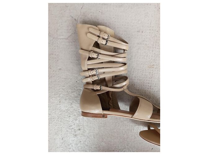 Laurence Dacade Sandalen aus Leder Beige Größe 40 - Ansicht 8